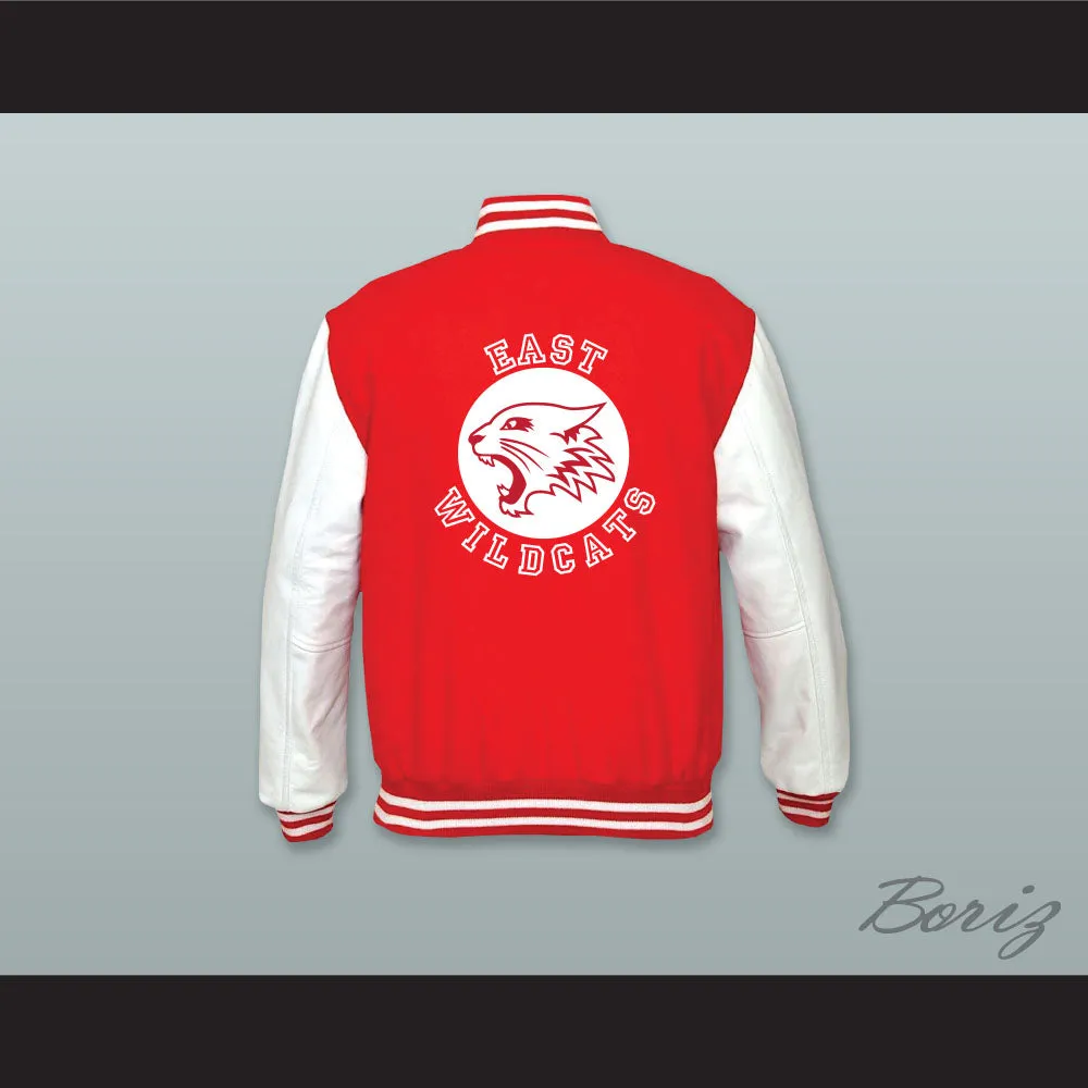 East High School Wildcats Red Wool and White Lab Leather Varsity Letterman Jacket 2