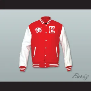 East High School Wildcats Red Wool and White Lab Leather Varsity Letterman Jacket 2