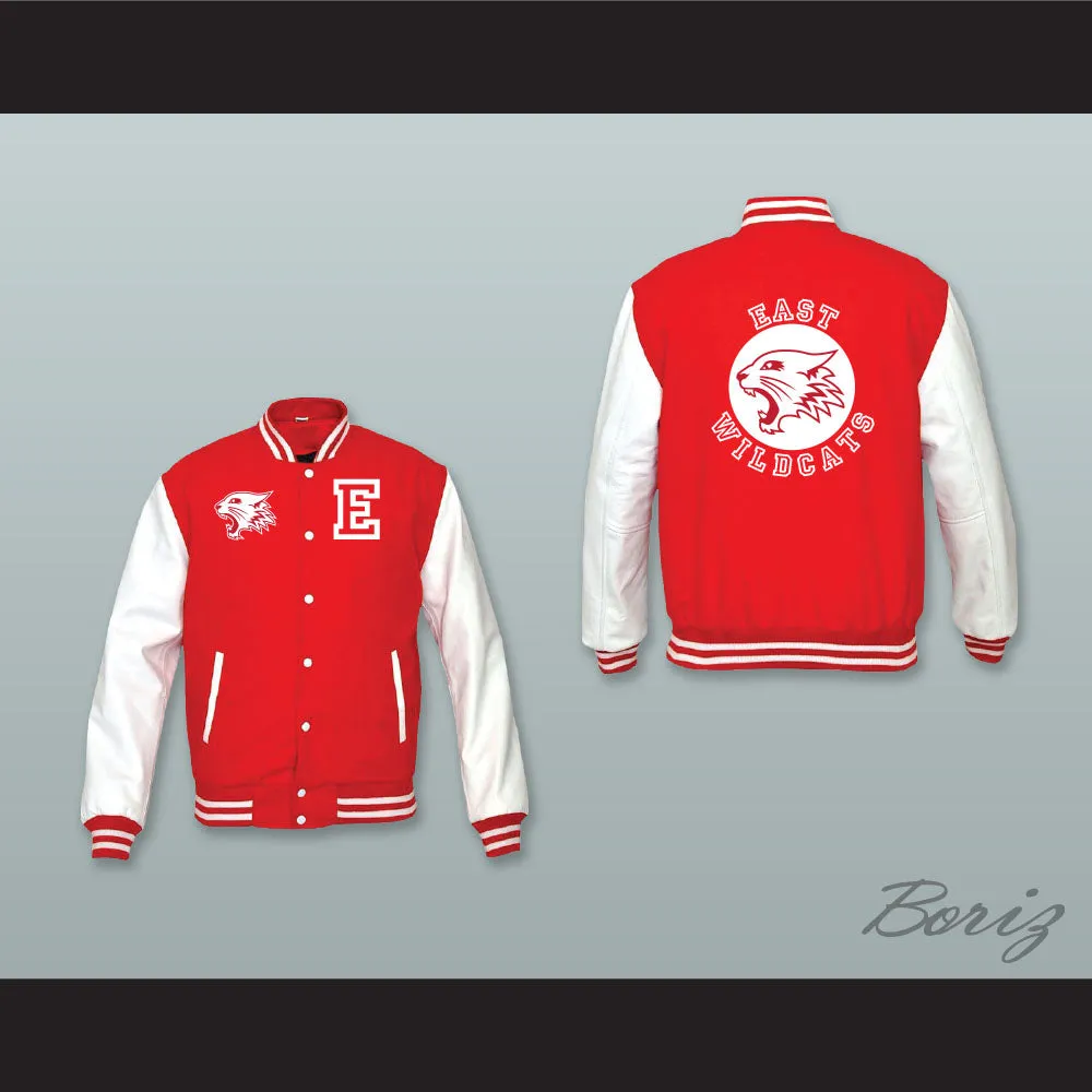 East High School Wildcats Red Wool and White Lab Leather Varsity Letterman Jacket 2