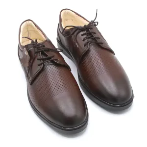 Eminent Business Formal Breathable Leather Lace-up Shoe - Brown