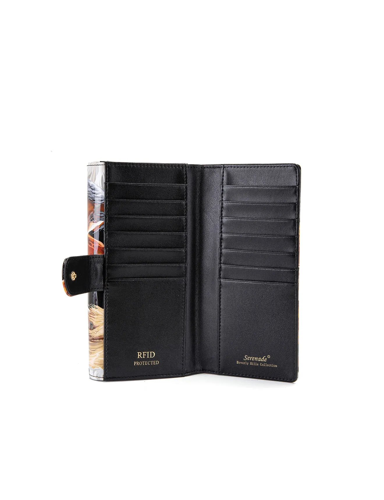 EQUESTRIAN  LARGE LEATHER RFID WALLET- WSF2401