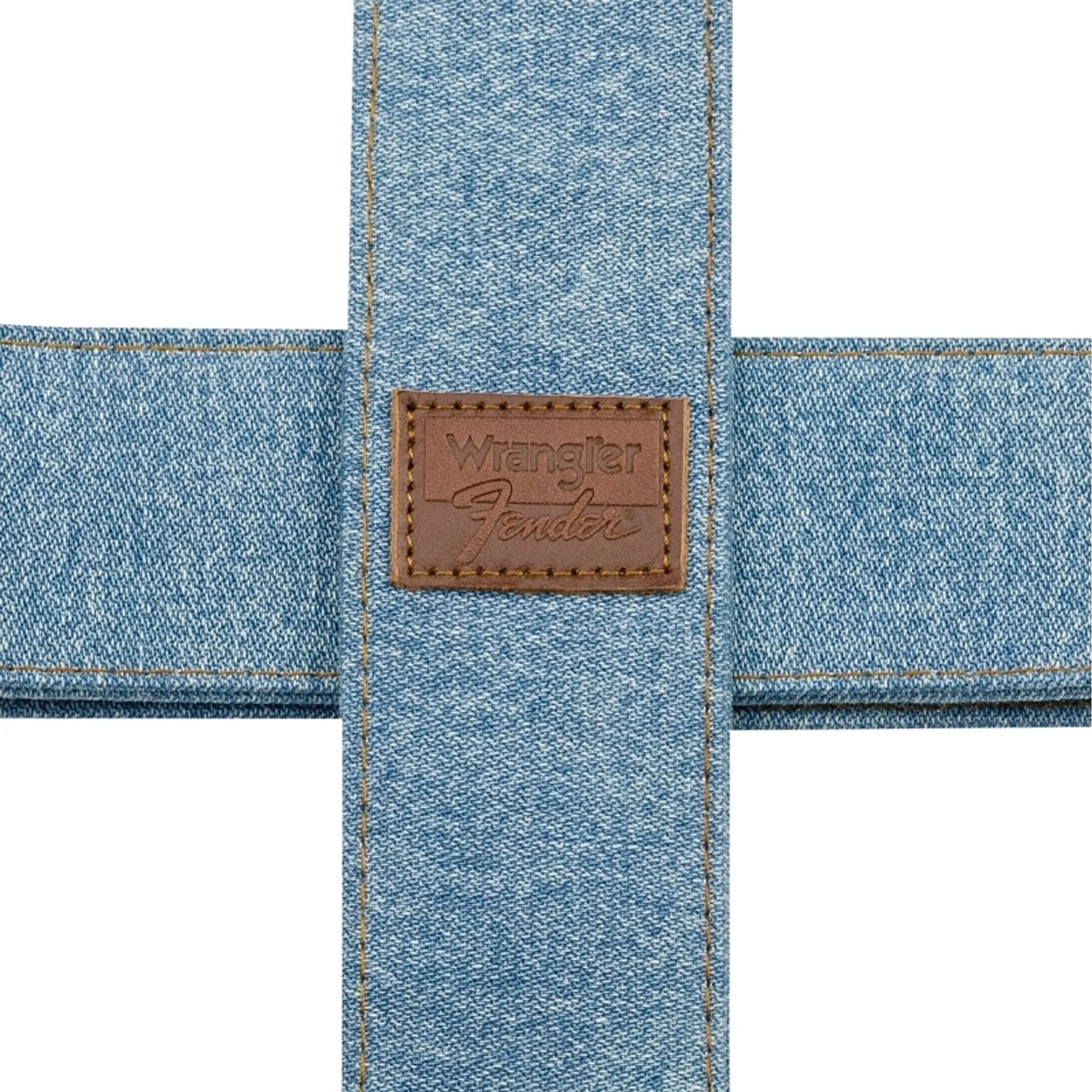 Fender X Wrangler Denim Guitar Straps, Light Indigo