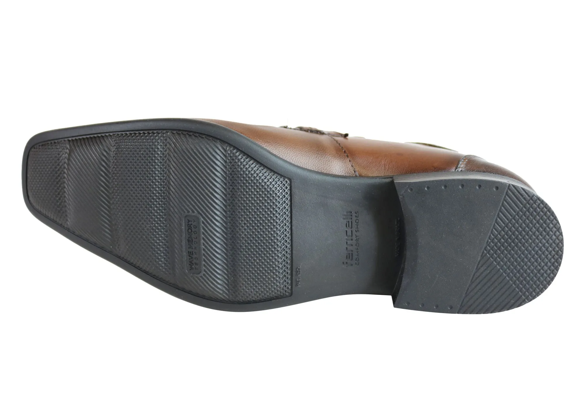 Ferricelli Sampson Mens Wave Memory Comfort Technology Leather Dress Shoes