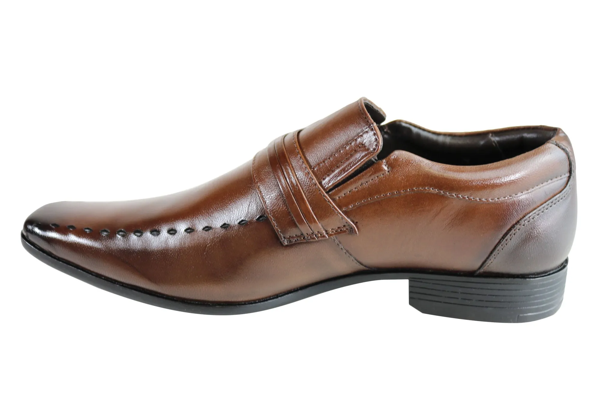 Ferricelli Sampson Mens Wave Memory Comfort Technology Leather Dress Shoes