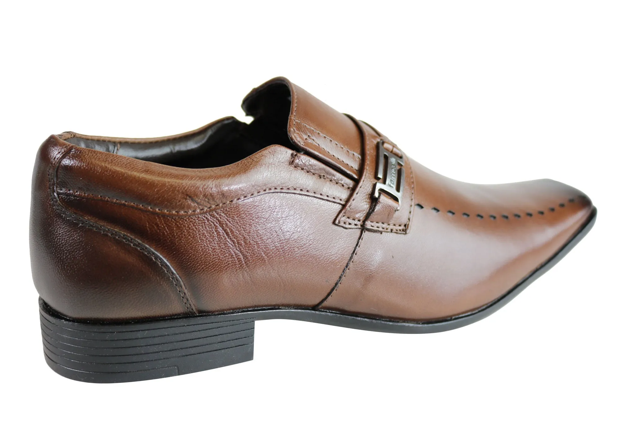 Ferricelli Sampson Mens Wave Memory Comfort Technology Leather Dress Shoes