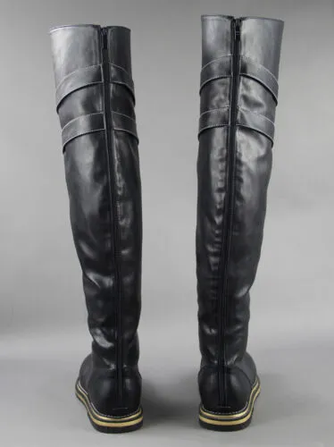 FF7 Sephiroth Black Cosplay Boots