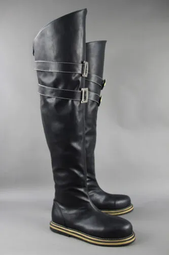 FF7 Sephiroth Black Cosplay Boots