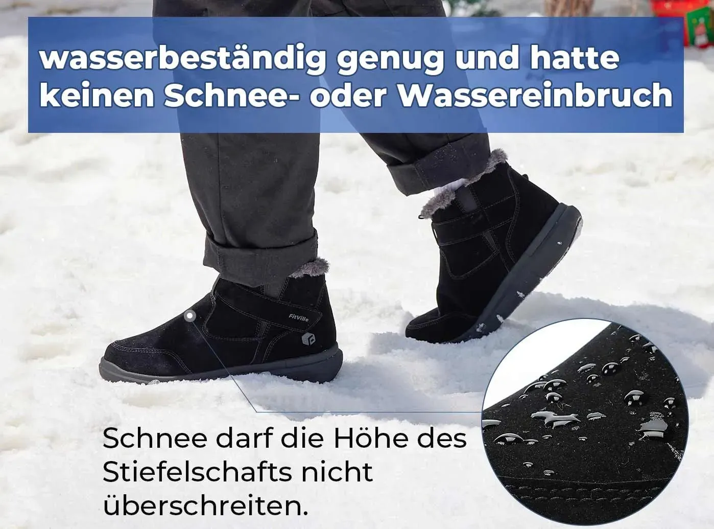 FitVille Herren CozyCore Winterstiefel V1