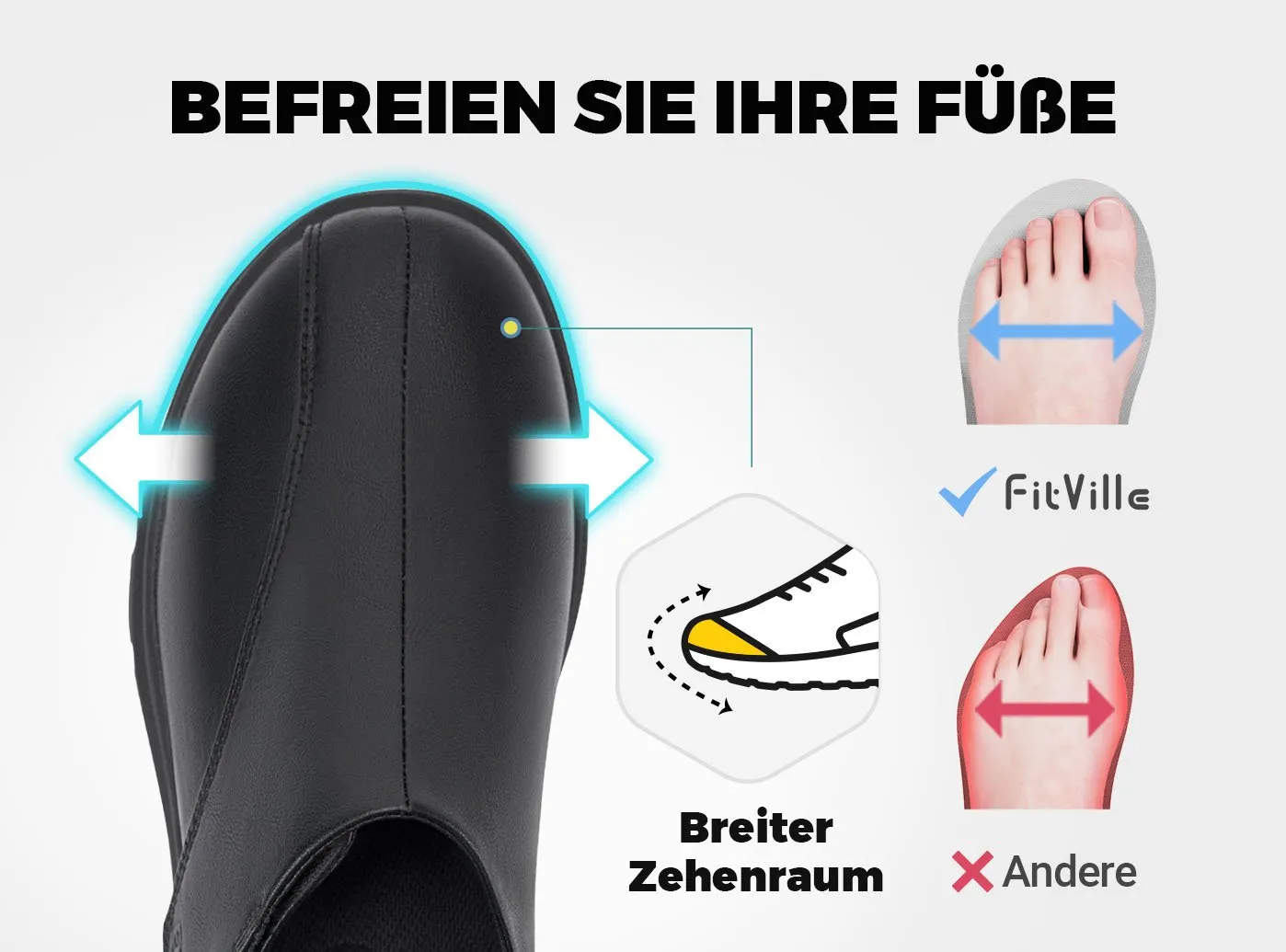 FitVille Herren EasyTop Deluxe Freizeitschuhe V1