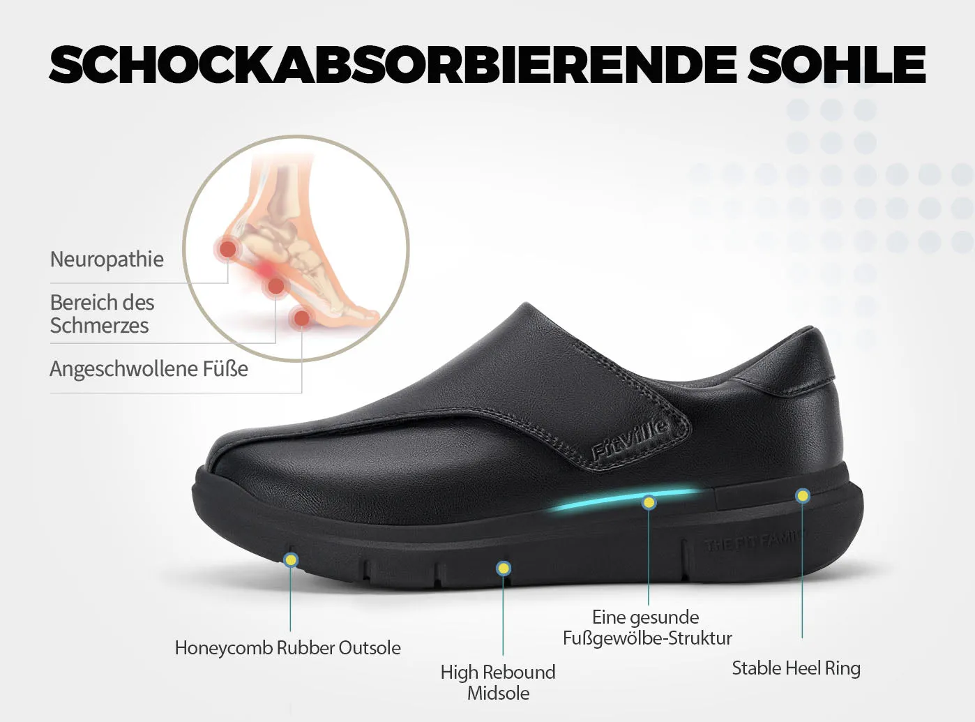FitVille Herren EasyTop Deluxe Freizeitschuhe V1