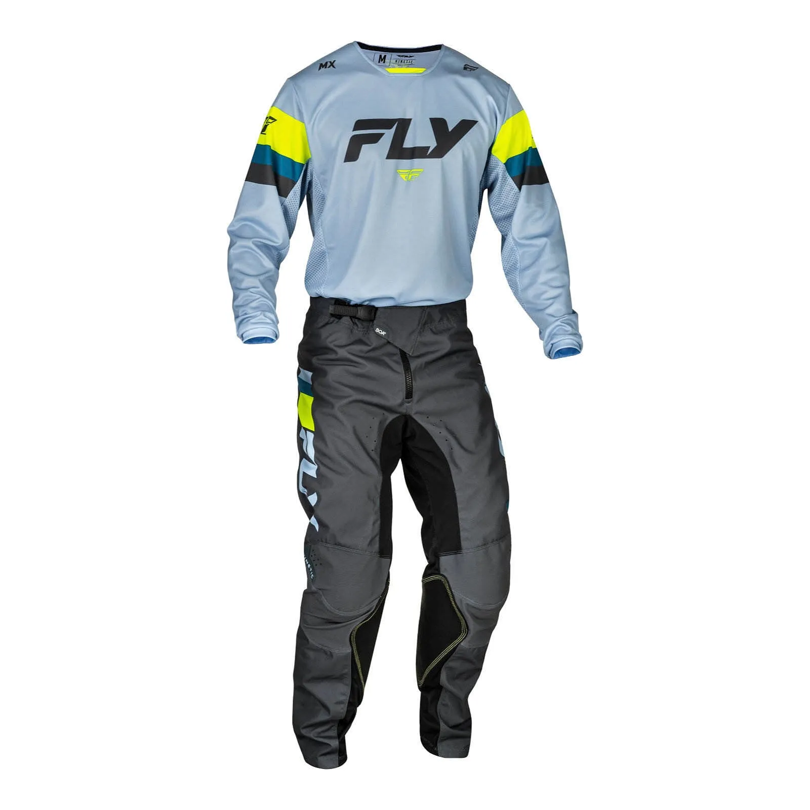 Fly Racing 2024 Kinetic Prix Pants - Ice Grey / Charcoal / Hi-Vis