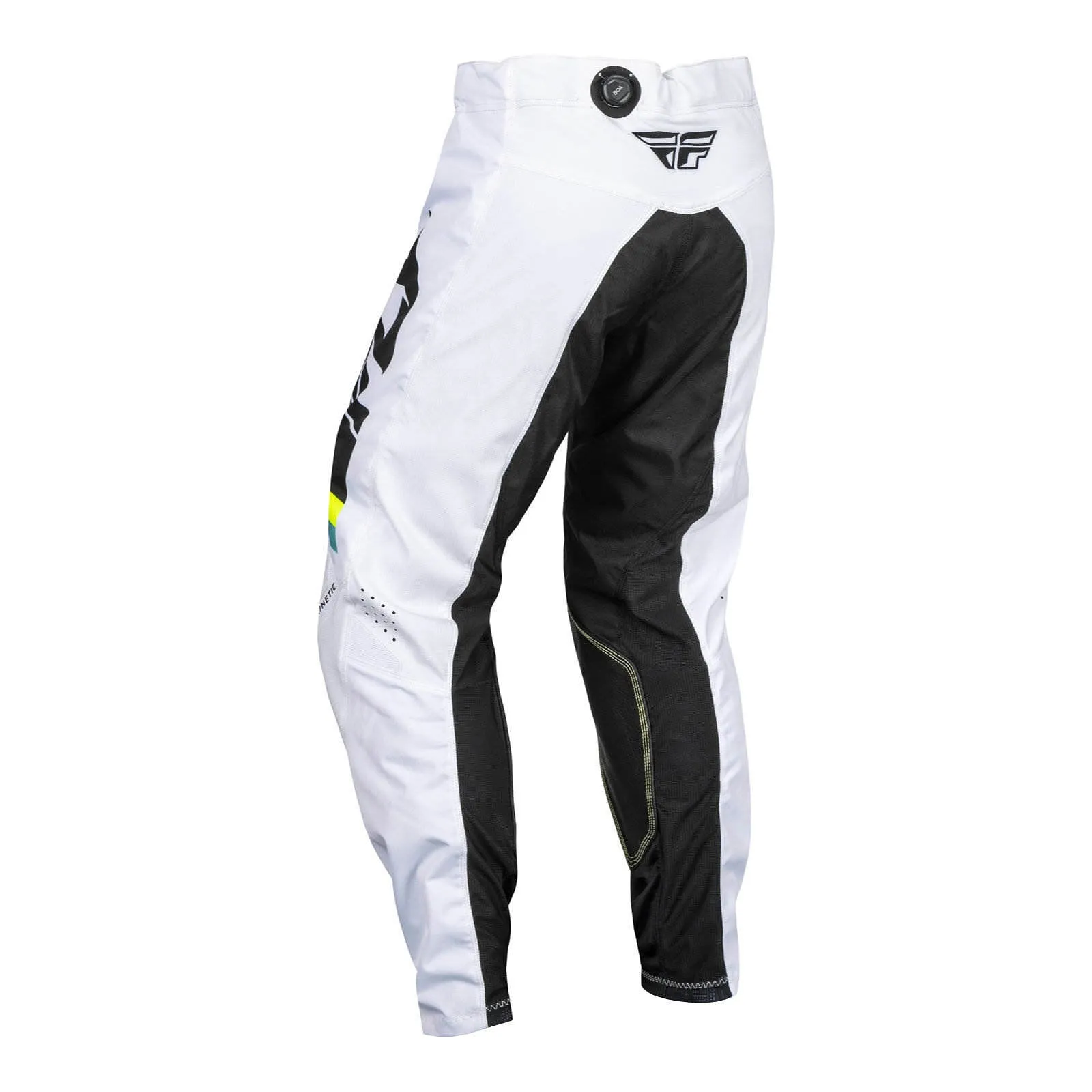 Fly Racing 2024 Kinetic Prix Pants - White / Black / Hi-Vis