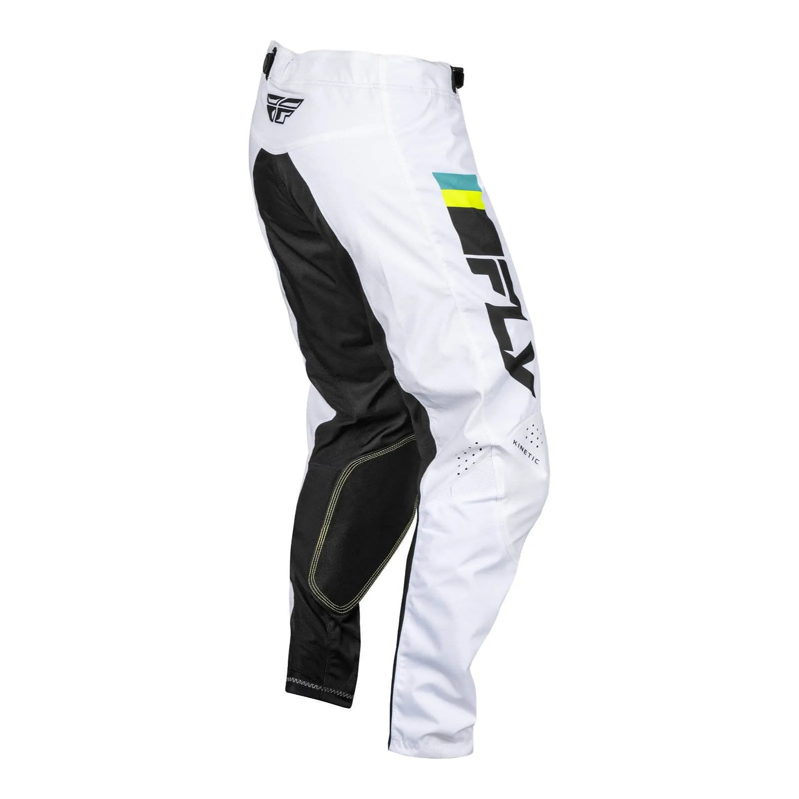 Fly Racing 2024 Kinetic Prix Pants - White / Black / Hi-Vis