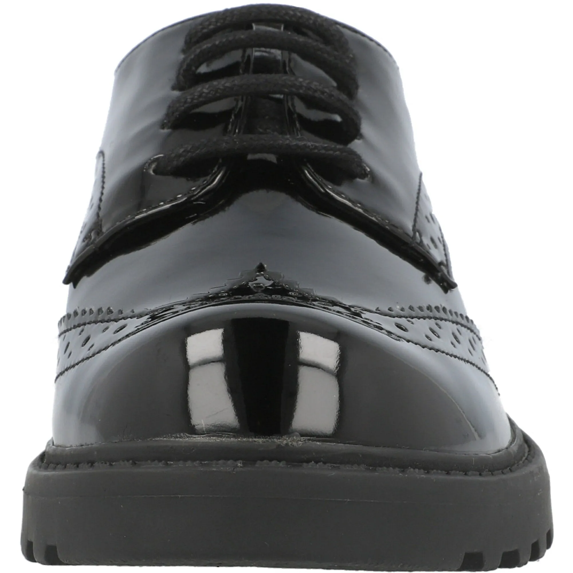 Geox Casey Black Patent Leather Boys' Derby Shoes