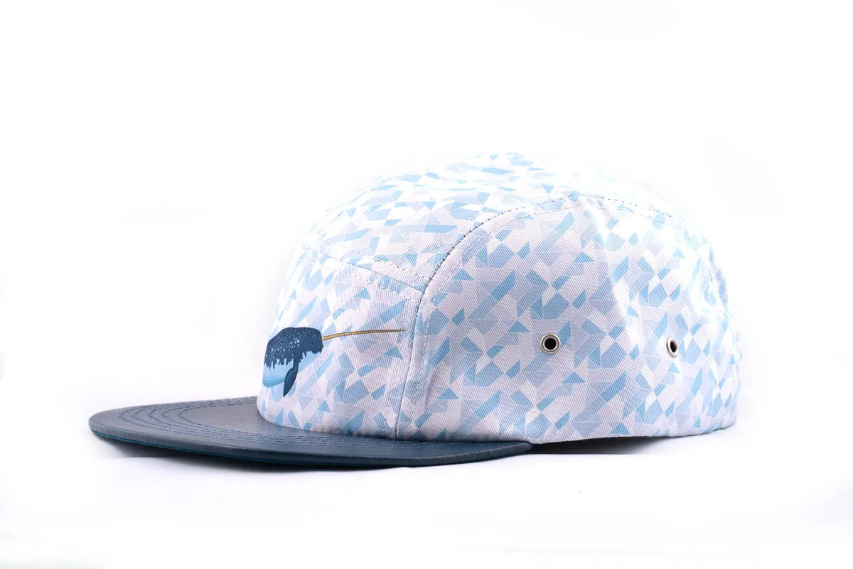 Gnar-Whal the Narwhal 5 panel hat