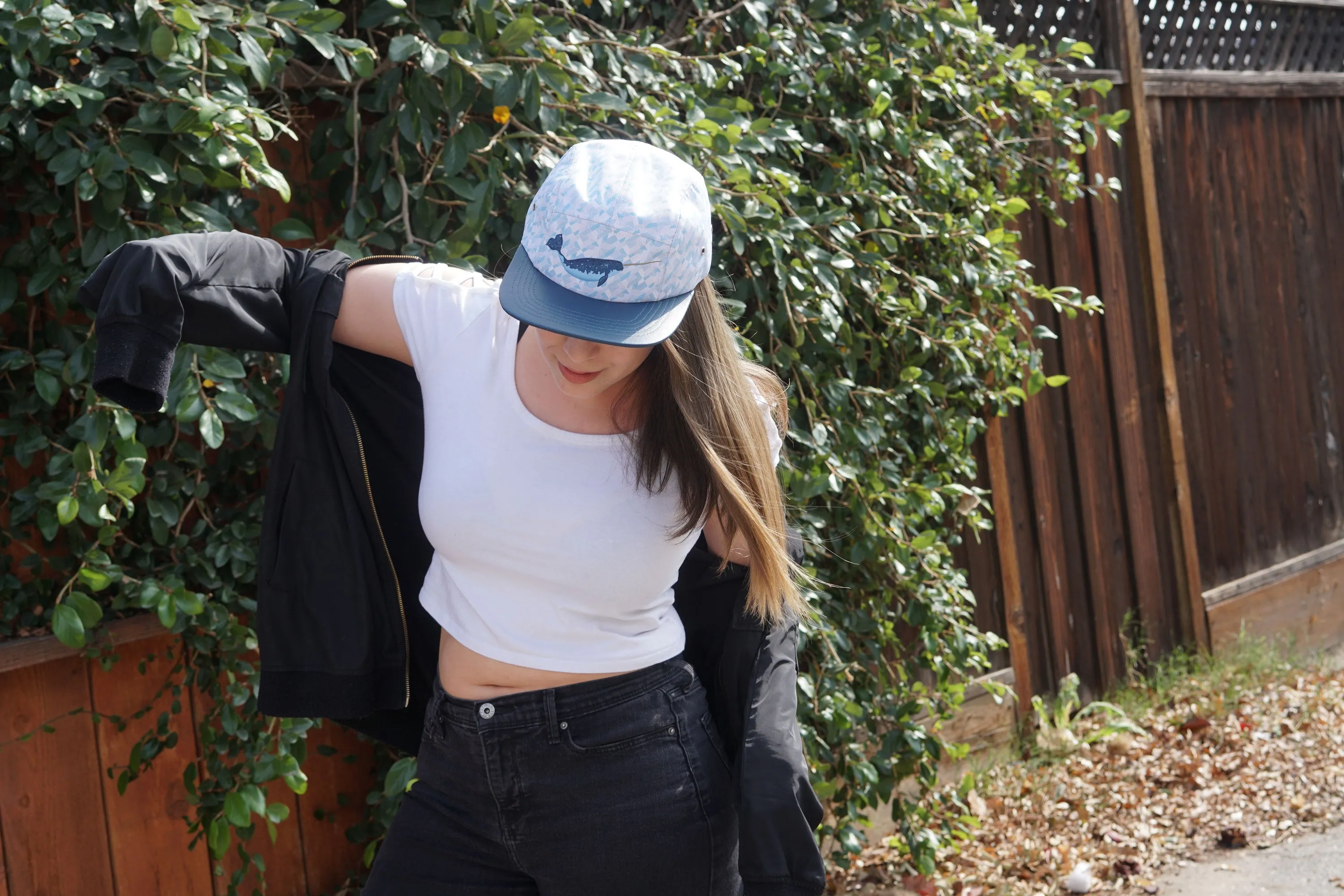 Gnar-Whal the Narwhal 5 panel hat