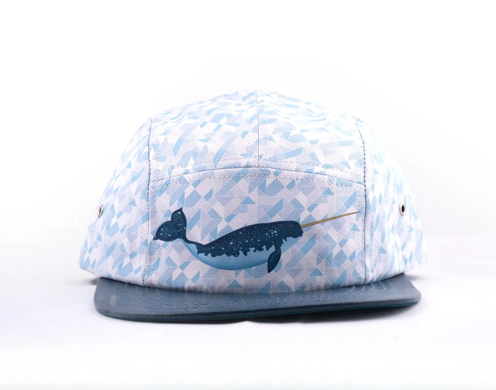 Gnar-Whal the Narwhal 5 panel hat