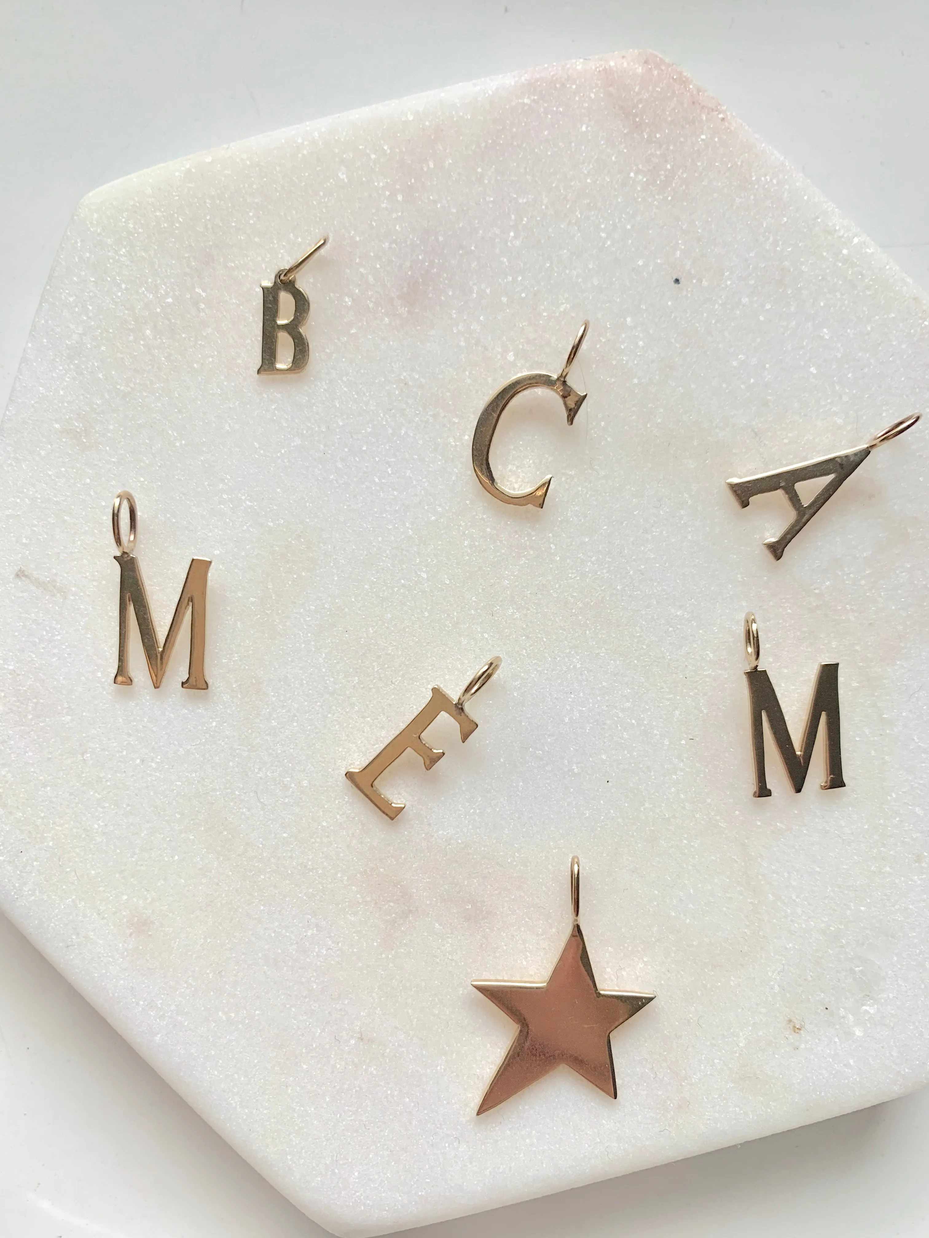 Gold Initial Charm