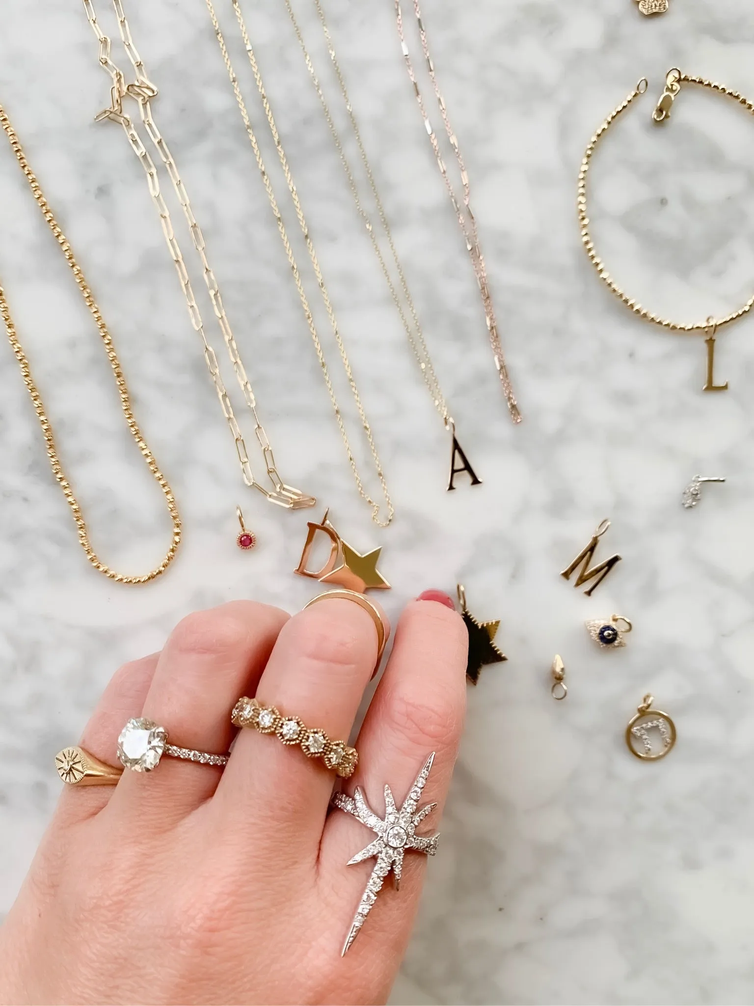Gold Initial Charm