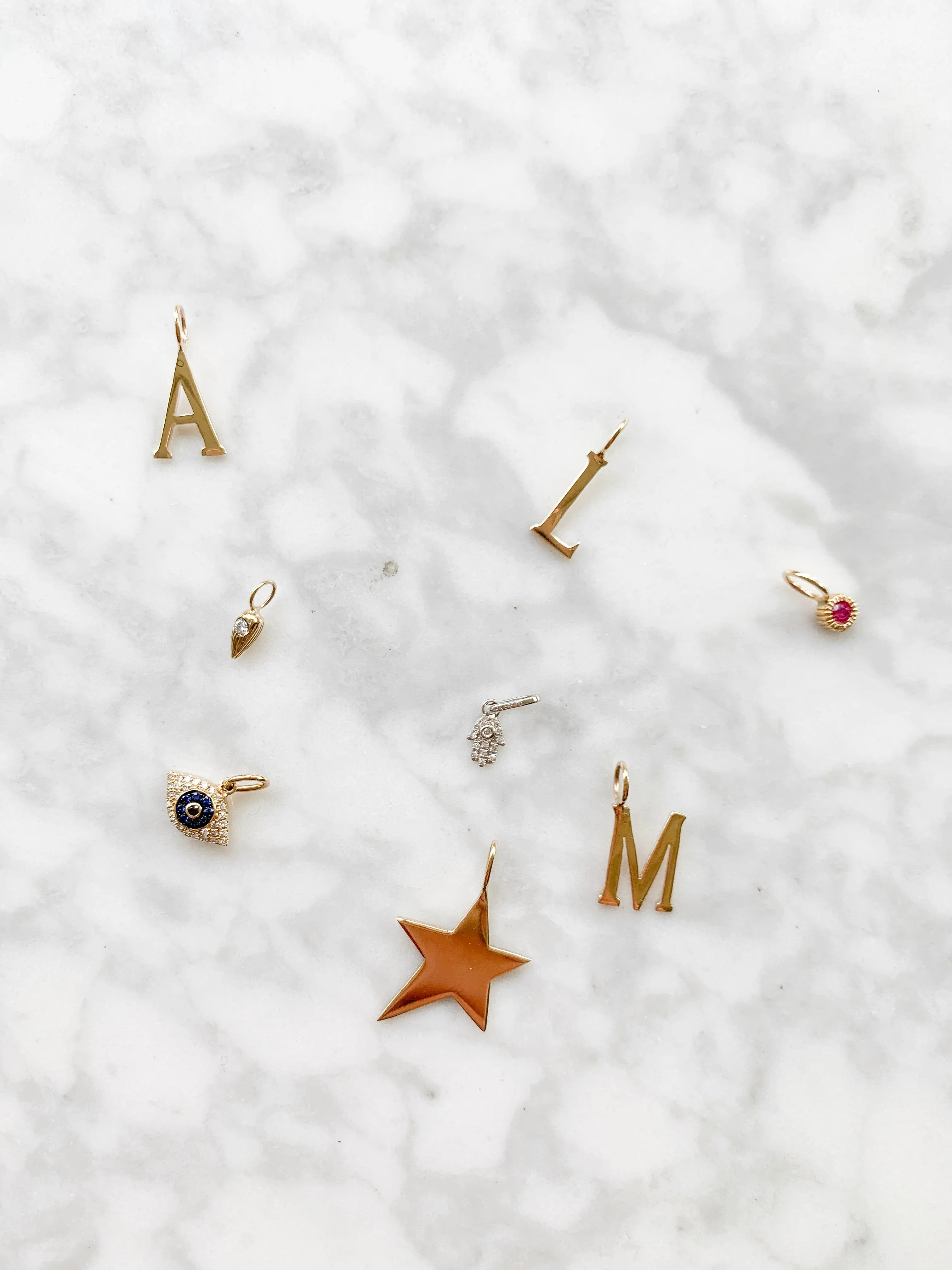 Gold Initial Charm