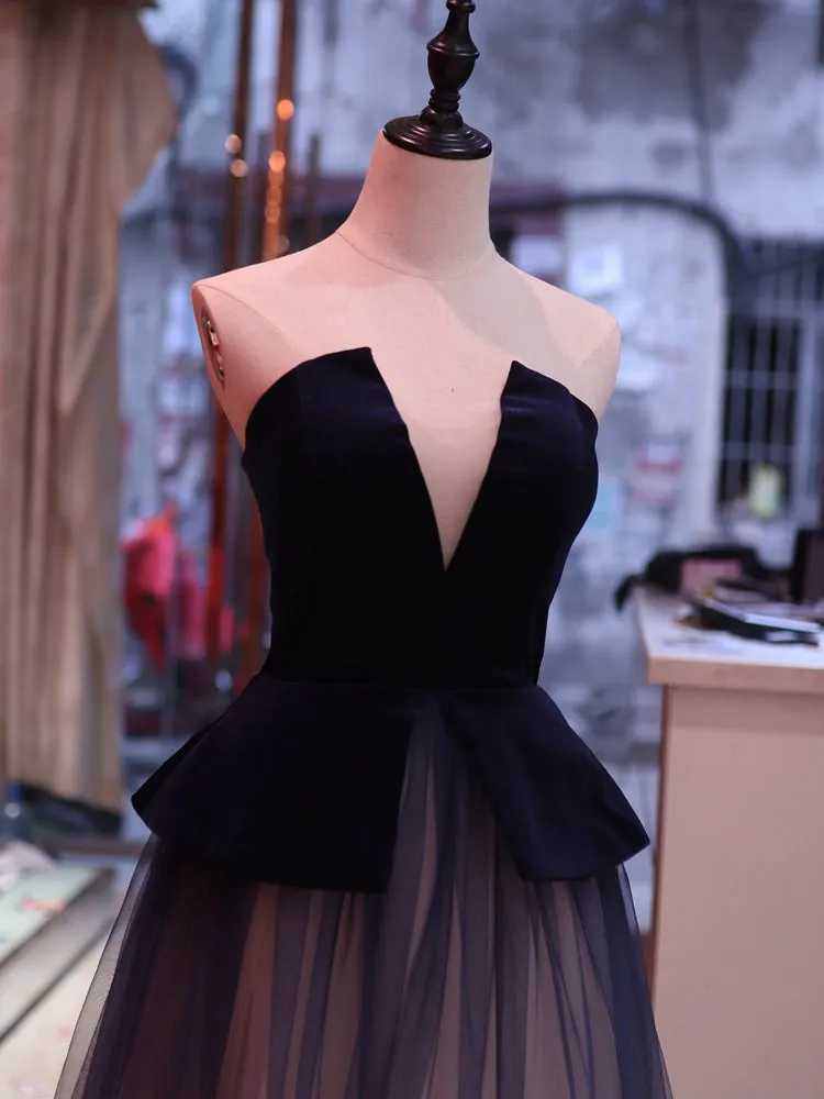 Gorgeous Gradient Tulle with Velvet Lace-up Ball Gown Party Dresses, Pretty Formal Dresses, Prom Dress