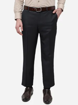 Grey Solid Classic Fit Formal Trouser | JadeBlue