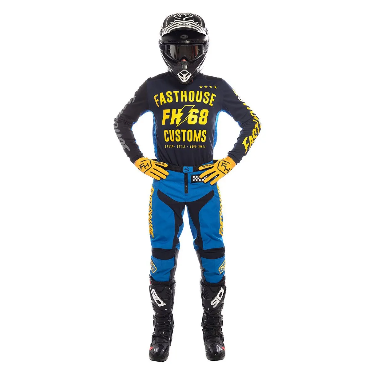 Grindhouse Youth Pant - Blue/Yellow