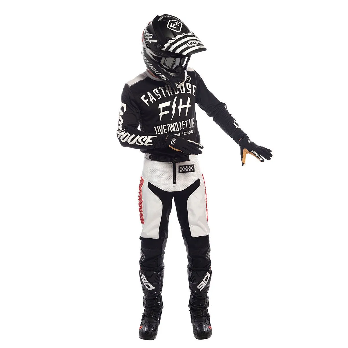 Grindhouse Youth Pant - White/Red
