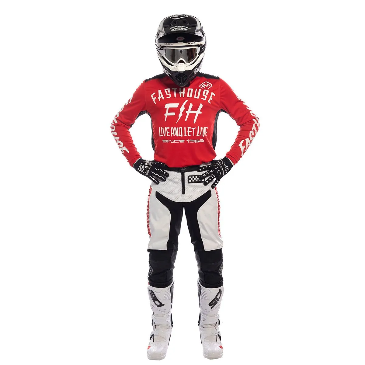 Grindhouse Youth Pant - White/Red