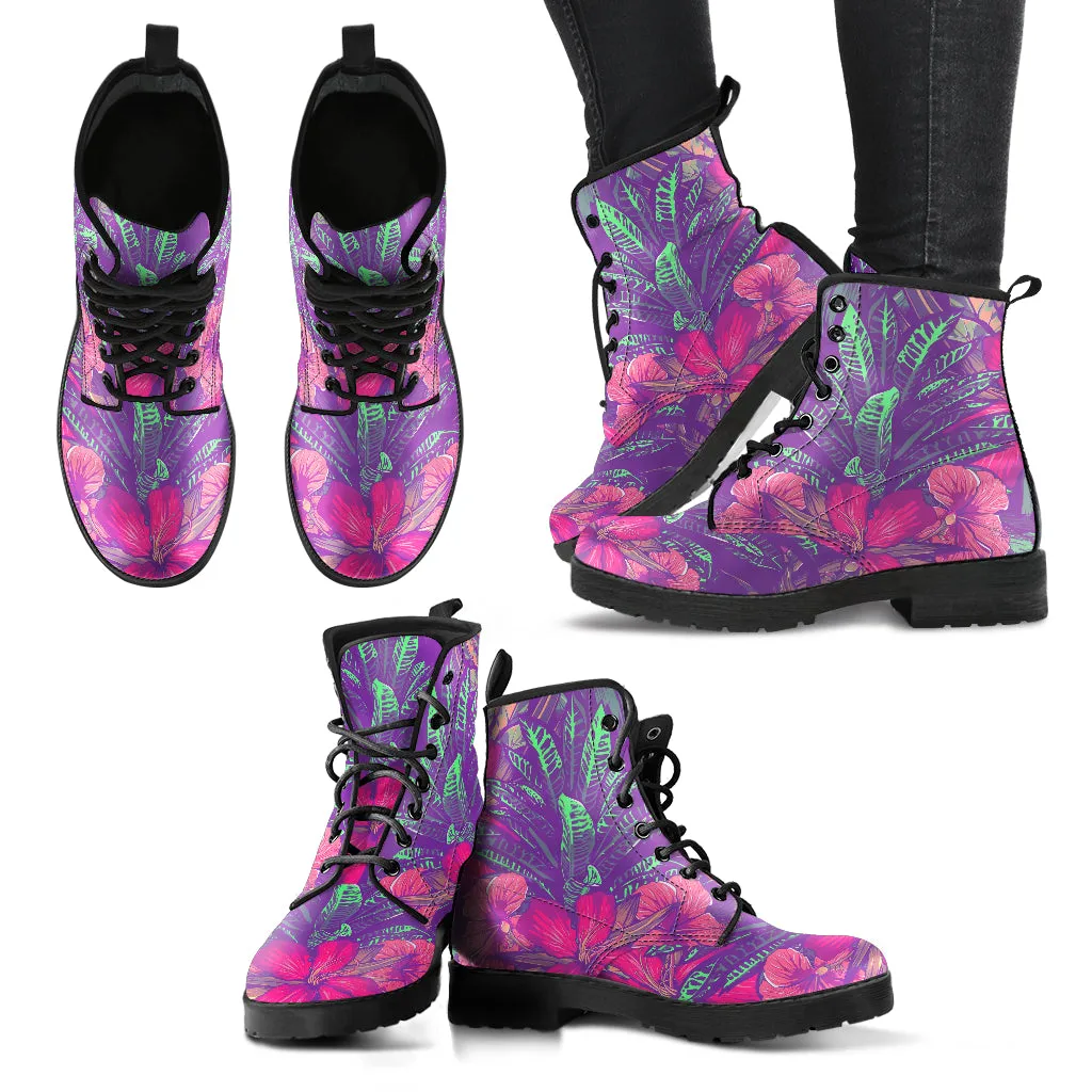 HandCrafted Tropical Flower Boots