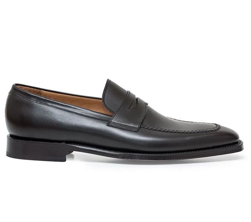 Handmade Black Leather Formal Dress Shoes for Men
