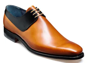 Handmade Derby Shoes for Men in Tan and Black Leather