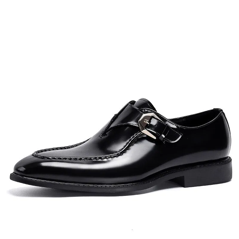 Handmade Genuine Leather Monk Strap Dress Shoes