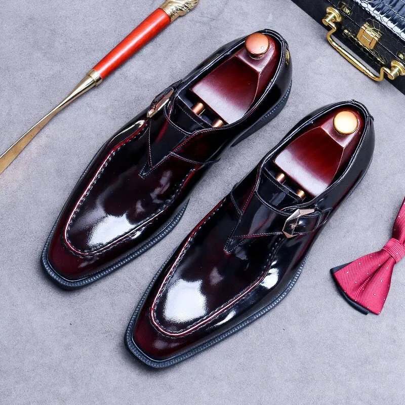 Handmade Genuine Leather Monk Strap Dress Shoes