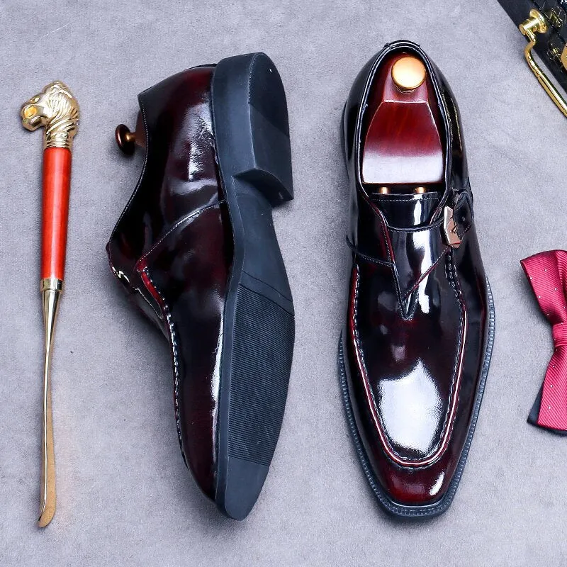 Handmade Genuine Leather Monk Strap Dress Shoes