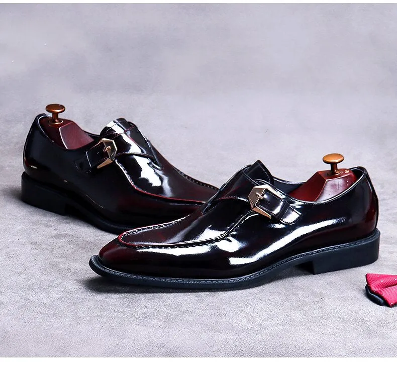 Handmade Genuine Leather Monk Strap Dress Shoes