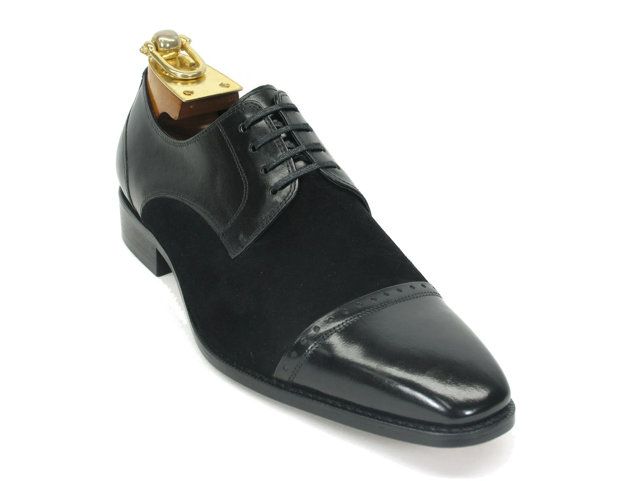 Handmade Oxford Two Tone Dress Shoes in Suede and Leather