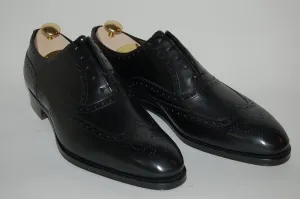 Handmade Wingtip Brogue Dress Shoes for Men in Black