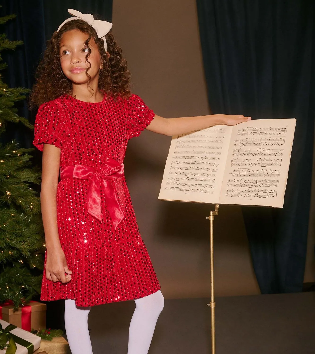 Hatley Holiday Velvet Sequins Dress