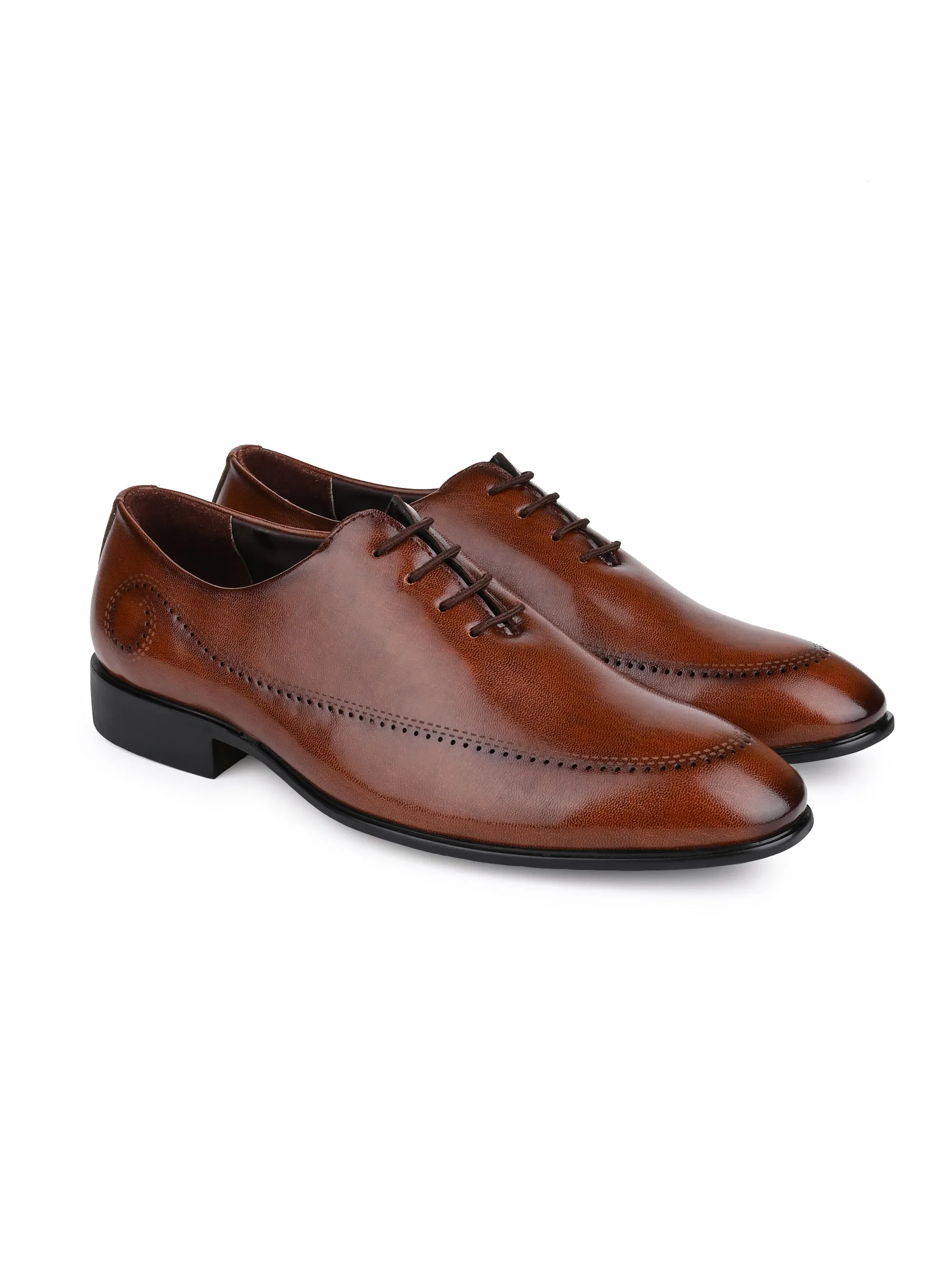 Hydes N Hues Men Tan Stylish Lace-ups