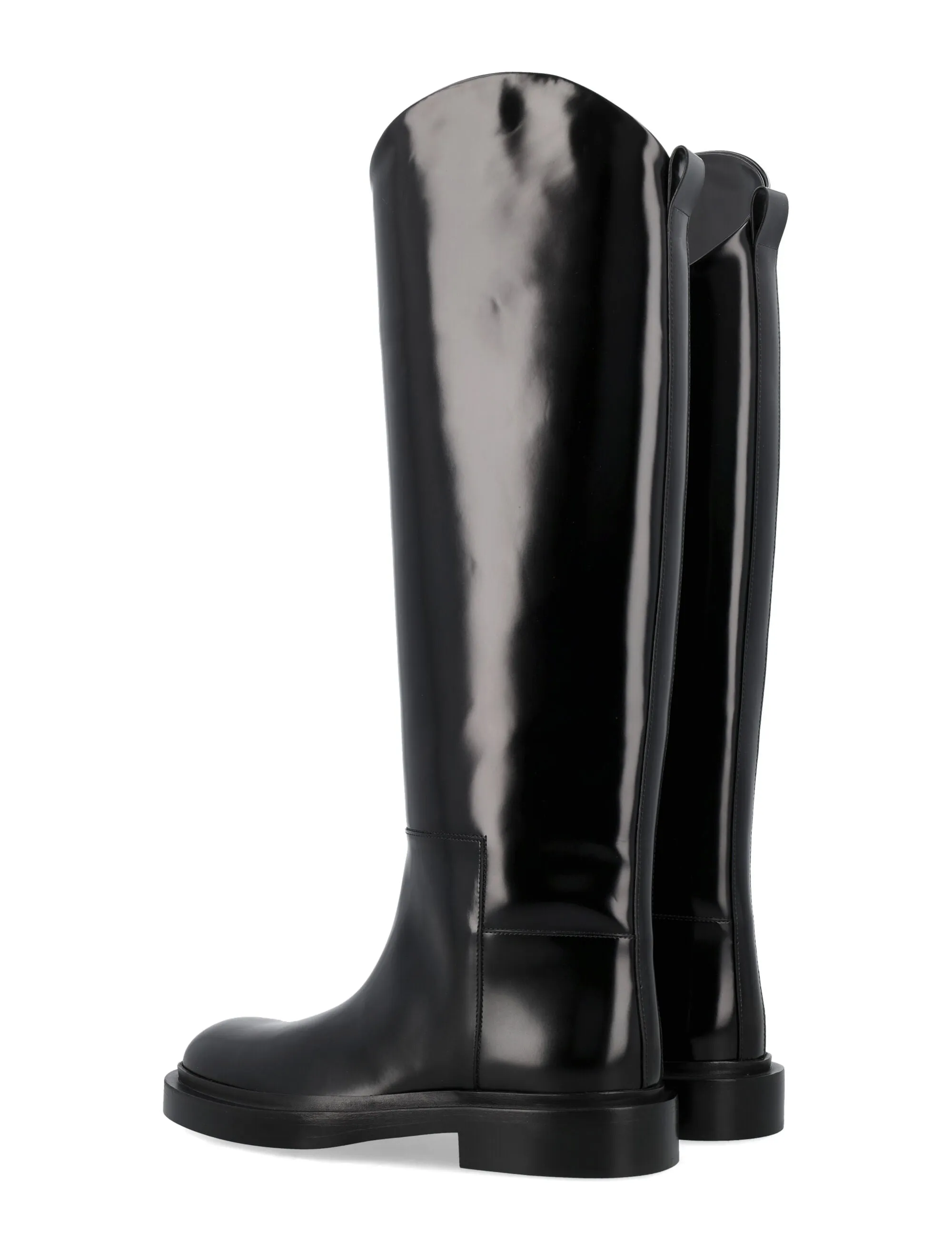 JIL SANDER Knee-High Leather Horse Boots