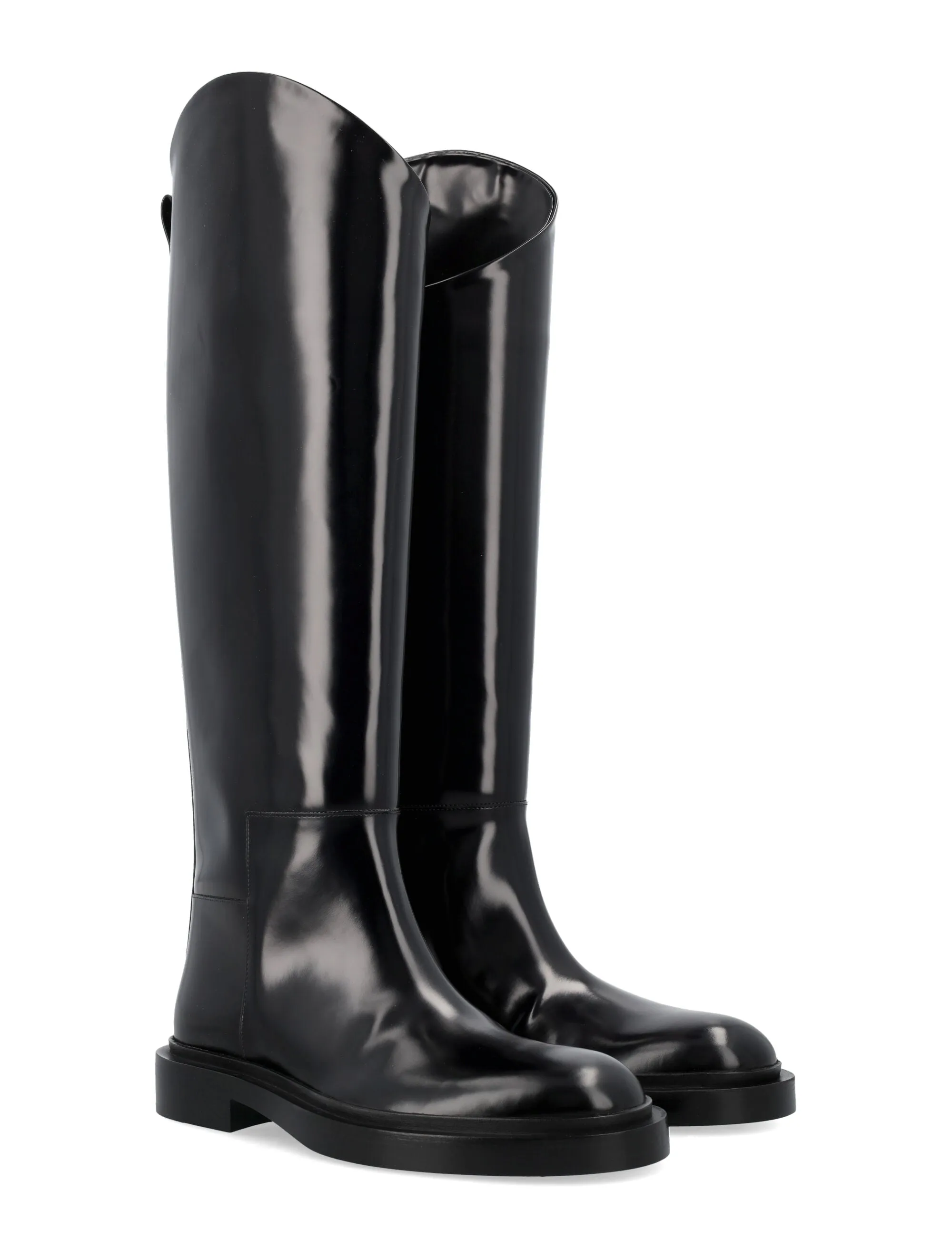 JIL SANDER Knee-High Leather Horse Boots