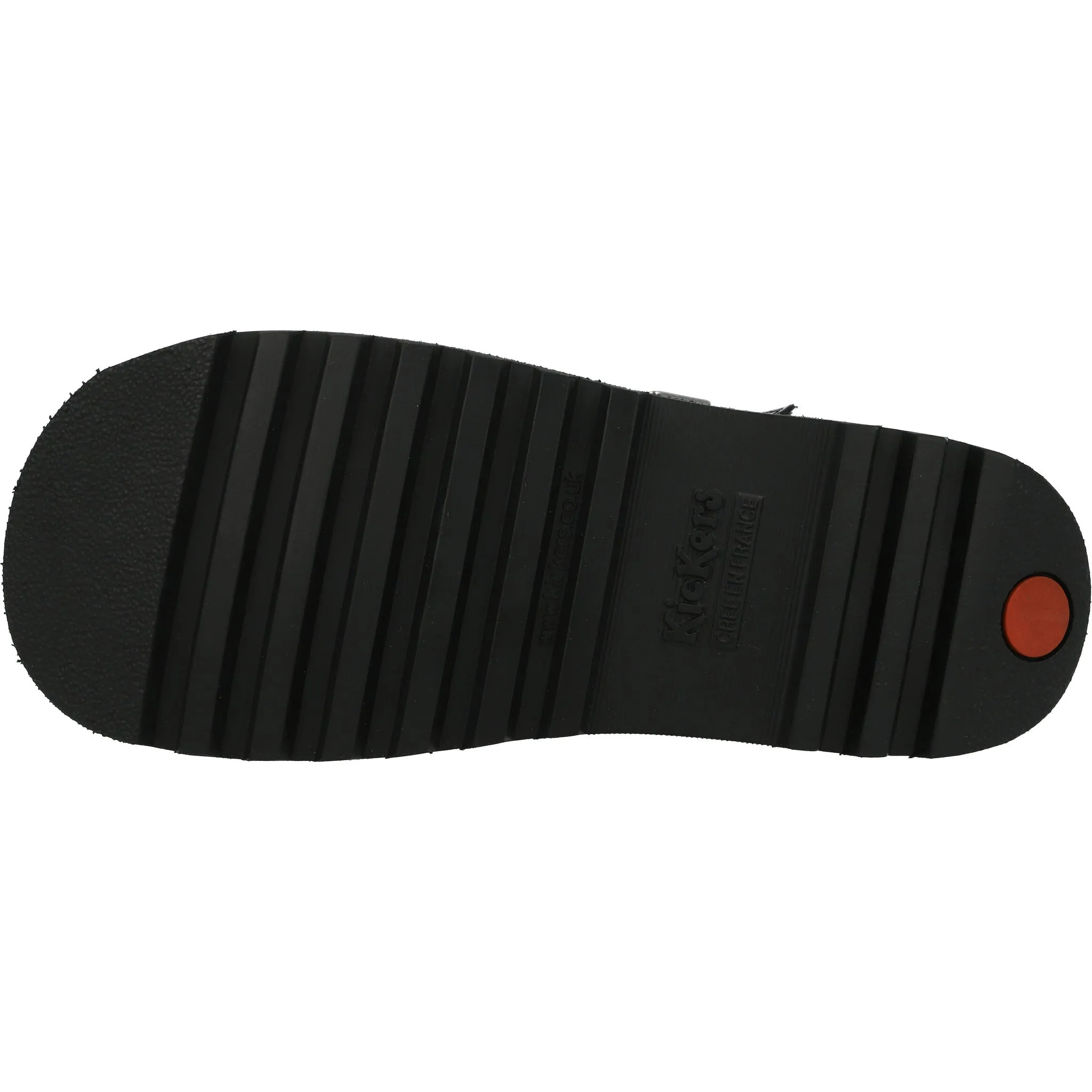 Kickers Kick T-Bar Black Leather School Shoes