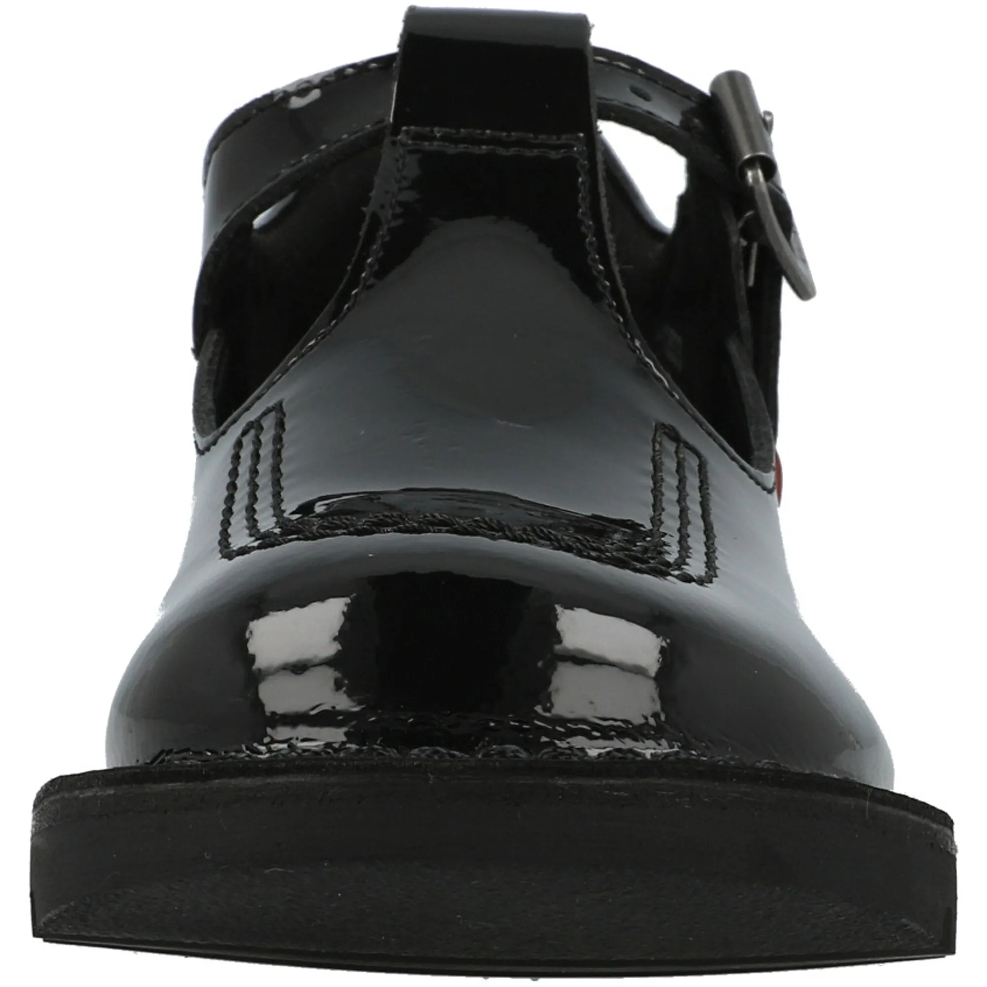 Kickers Kick T-Bar Black Leather Shoes