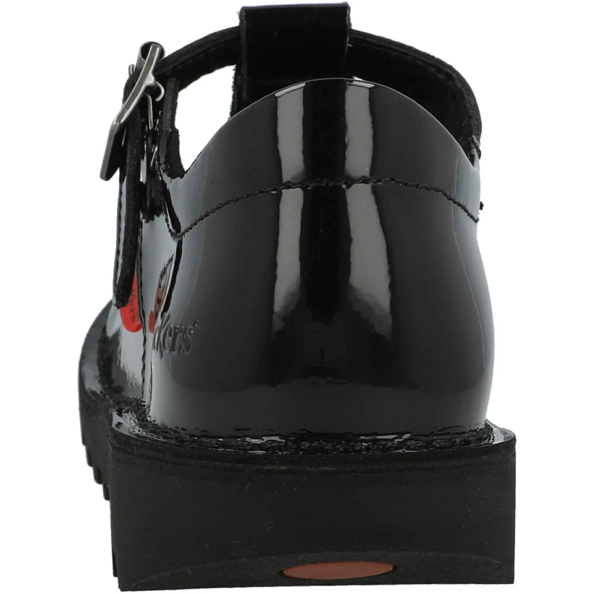 Kickers Kick T-Bar Black Leather Shoes