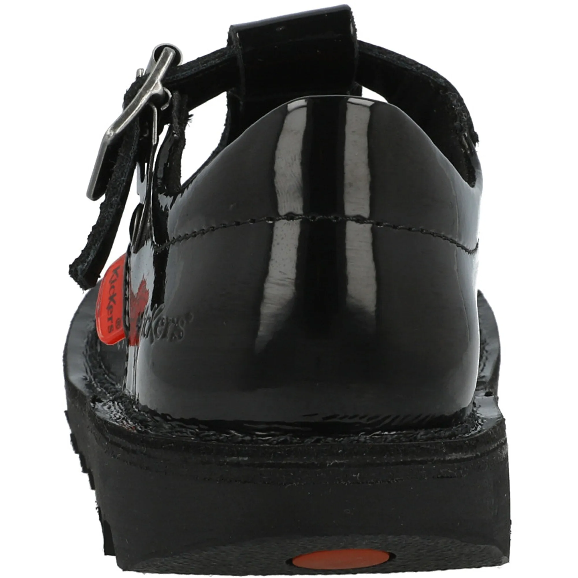 Kickers Kick T-Bar Black Patent Leather Shoes
