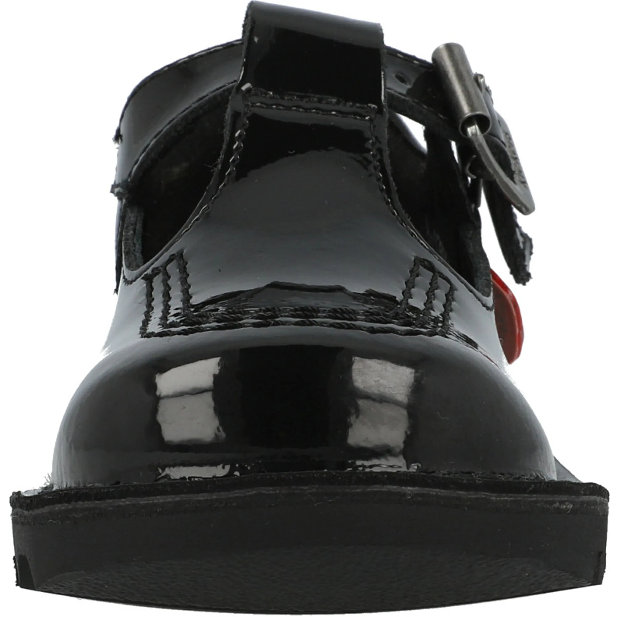 Kickers Kick T-Bar Black Patent Leather Shoes