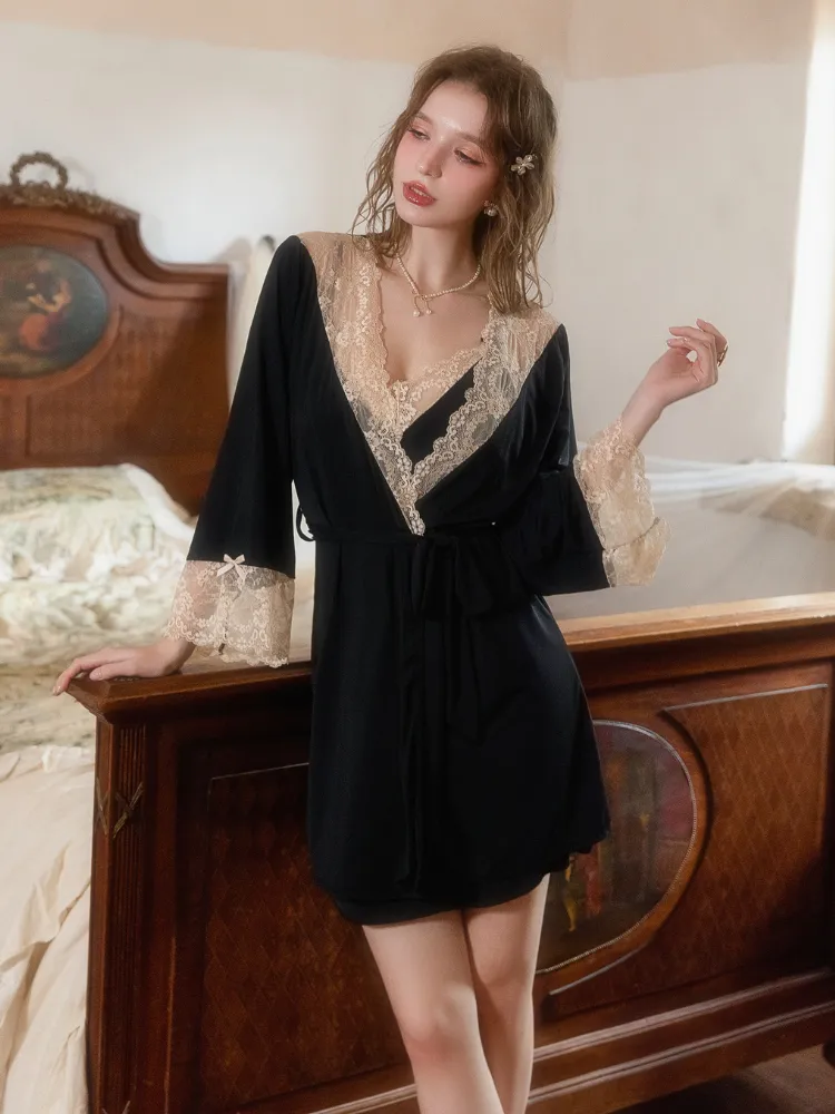 Lace Backless Slip Dress