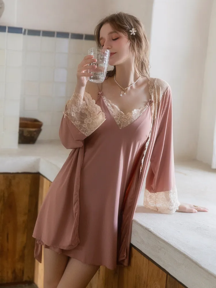 Lace Backless Slip Dress