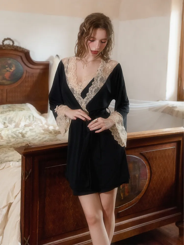 Lace Backless Slip Dress
